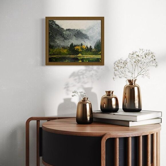 Original Oil Landscape Painting Sierra Nevada Mountains Alpine Lake Signed 8x10" - Picture 7 of 7